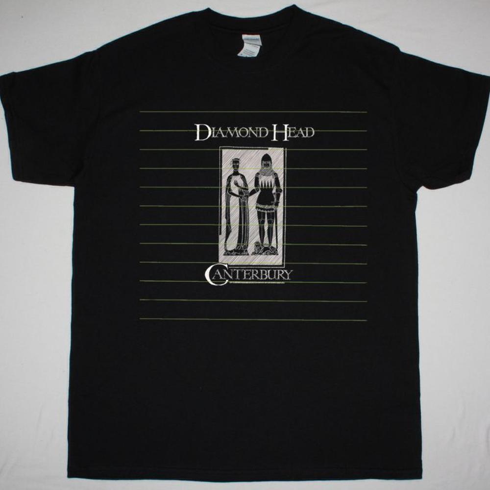 Diamond Head Canterbury 1983 Classic Nwobhm Metal Tour Black T Shirt